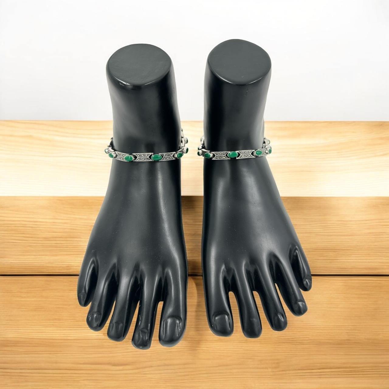 Anklet – Marker Stones & Green Stones