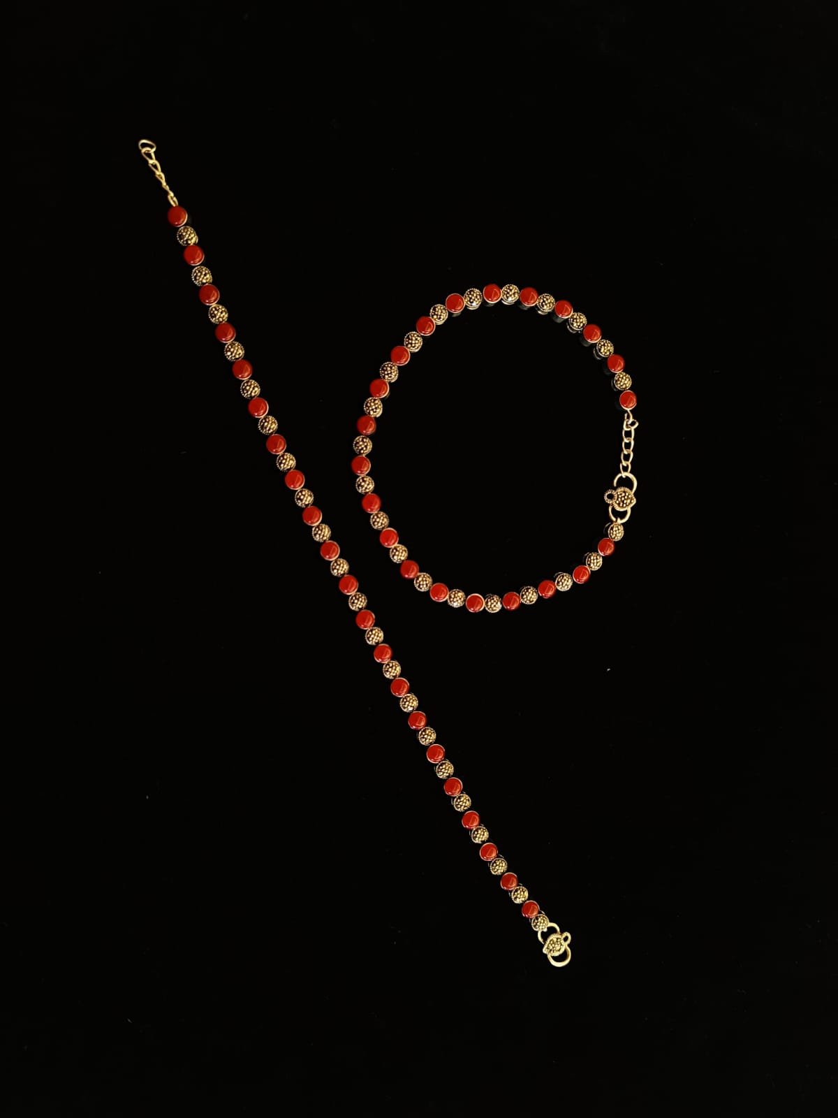 Anklet – Marker Stones & Red Stones