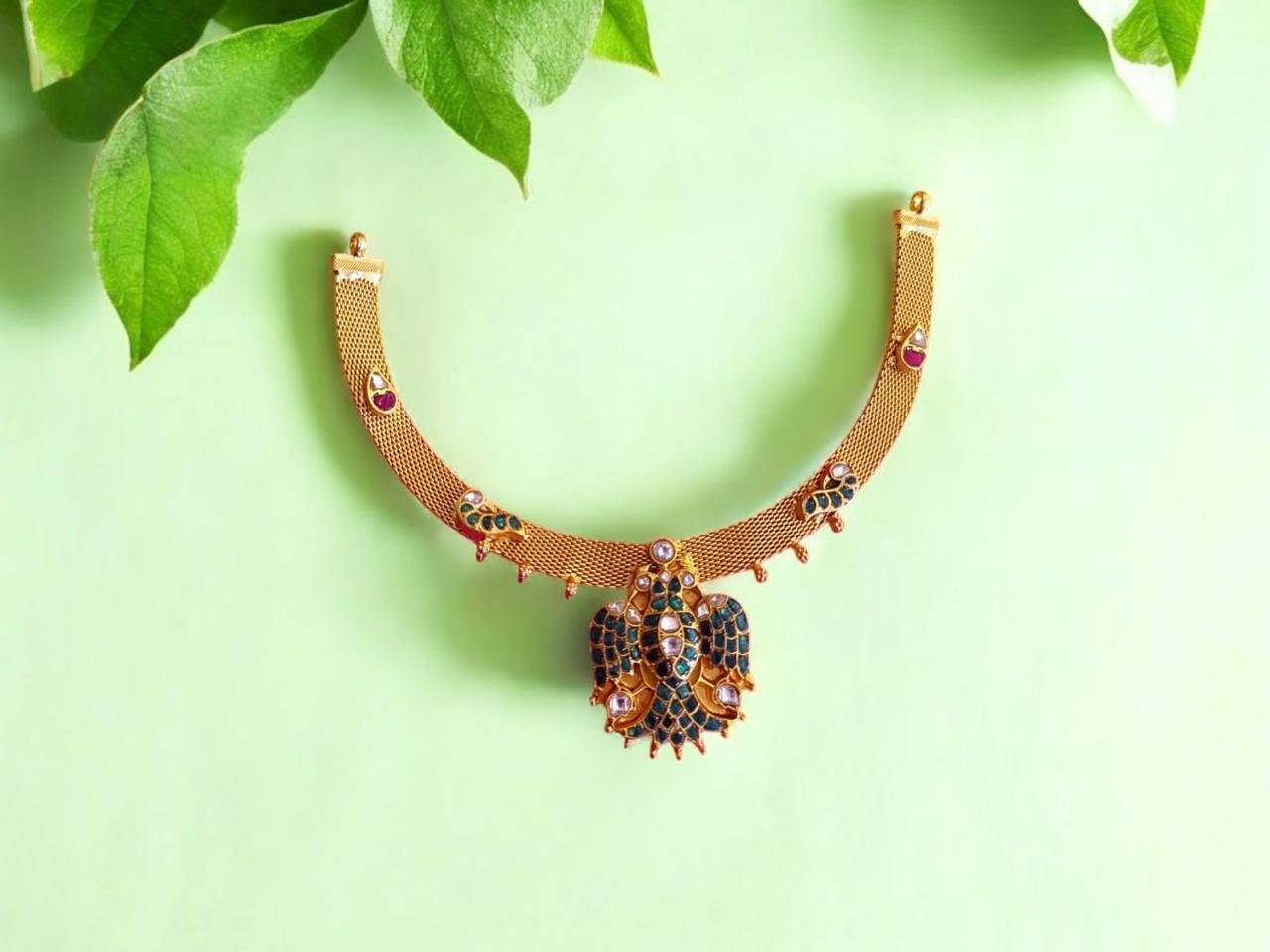 Birds Motif Nanupatti Chain Necklace