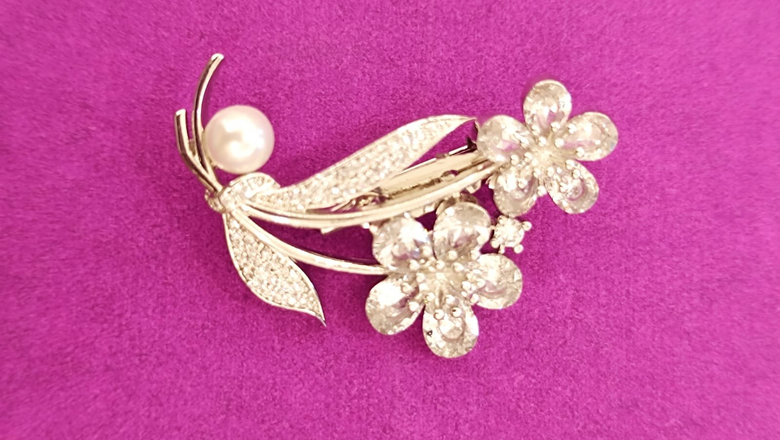 CZ Blossom Elegance Saree Pin