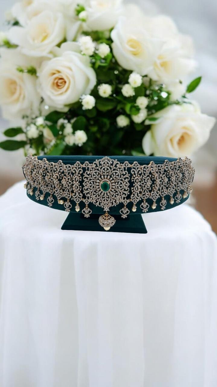 CZ Green Stone Vaddanam