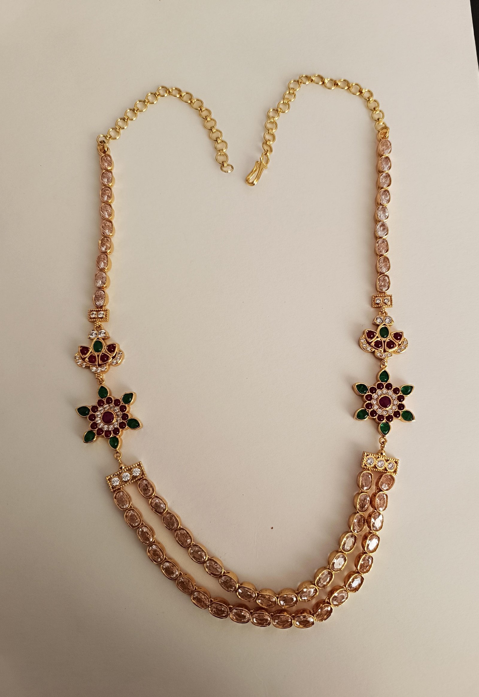 CZ & Pota Stone Necklace