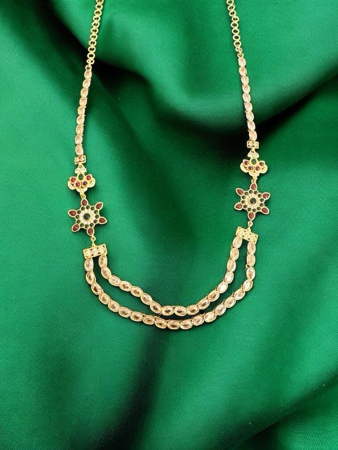 CZ & Pota Stones Necklace