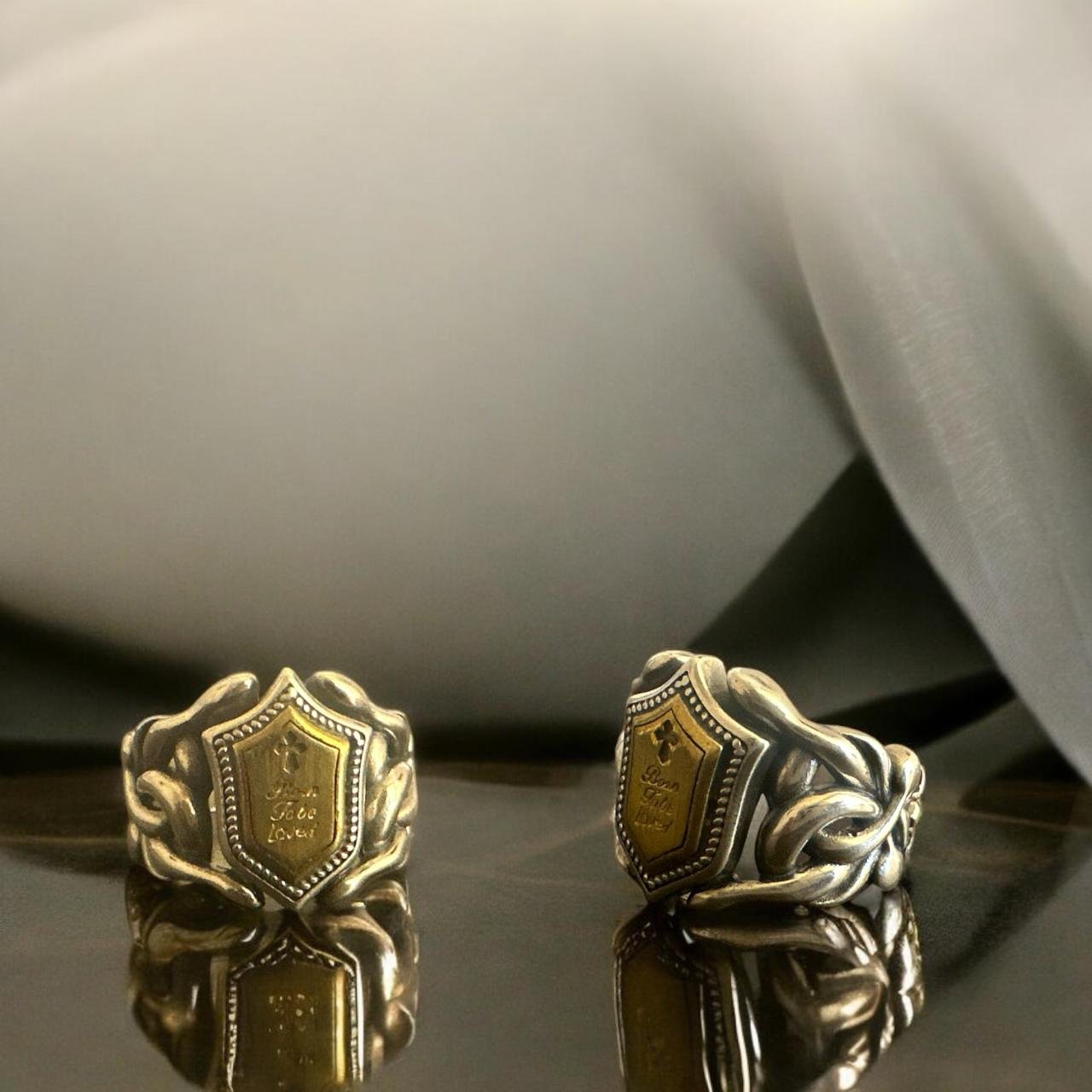 Dual Polish Men’s Finger Ring