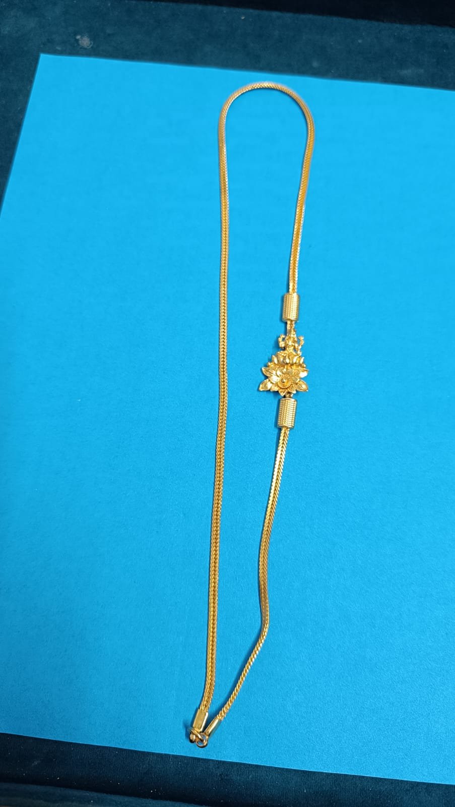 Gold Polish Laxmi Devi Thali Chain