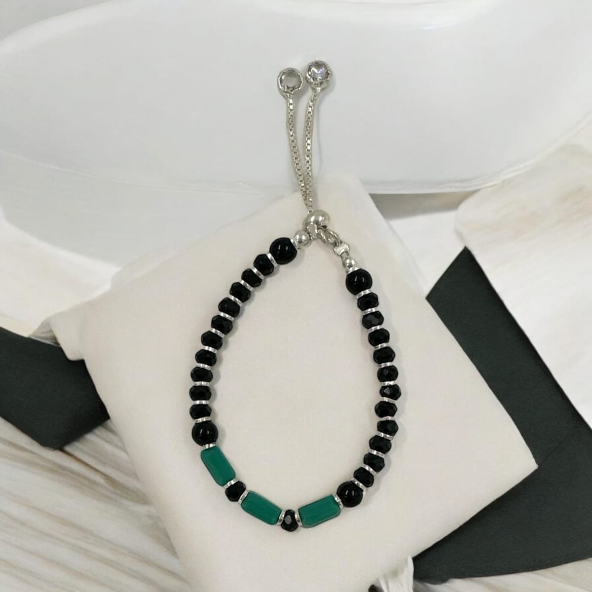 Green Stone Baby Anklet