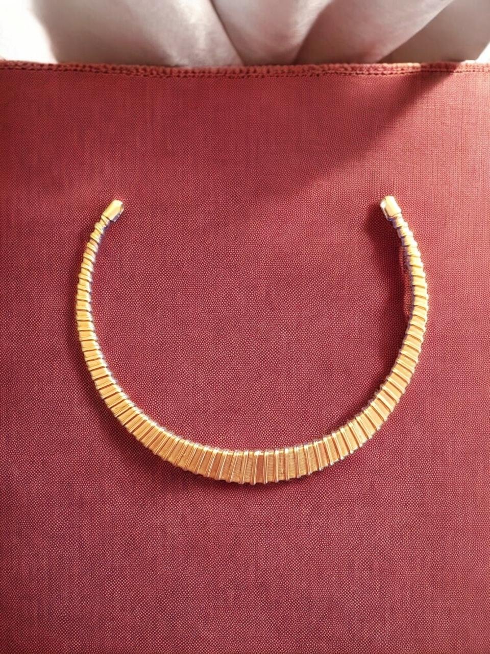 Kante Model Plain Gold Polish Necklace