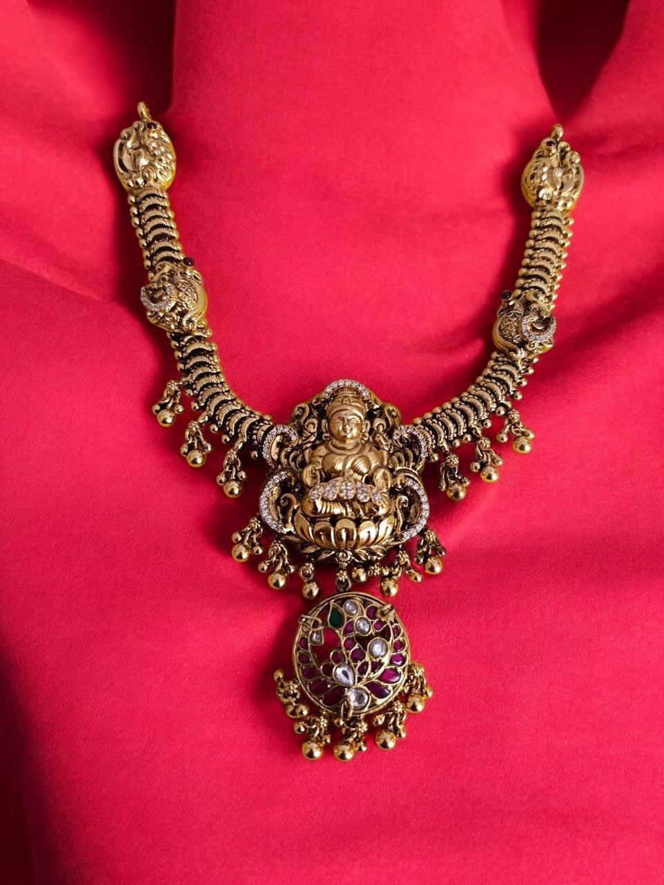 Lakshmi Devi big pendant Necklace