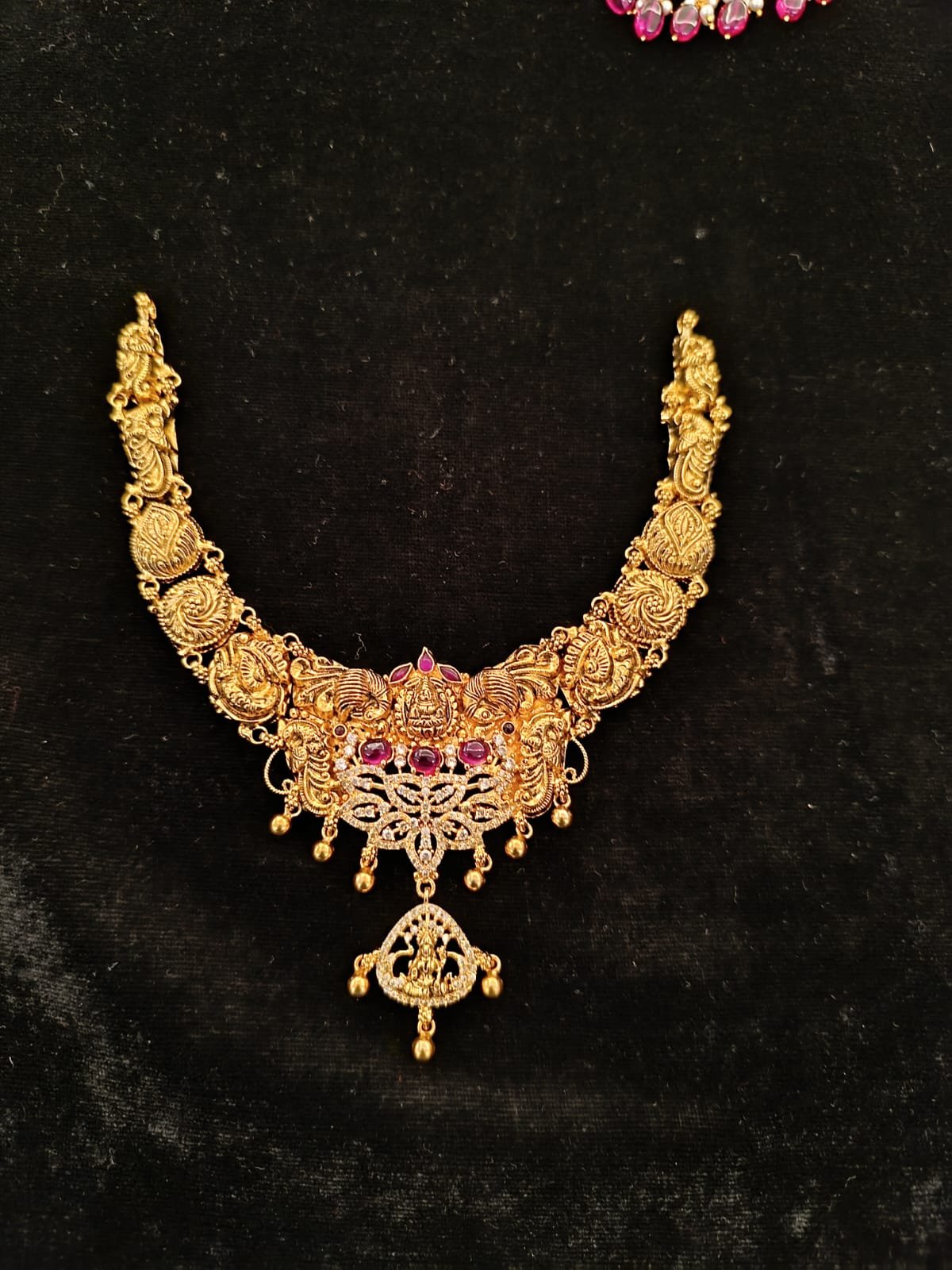 Lakshmi Devi Peacock Necklace