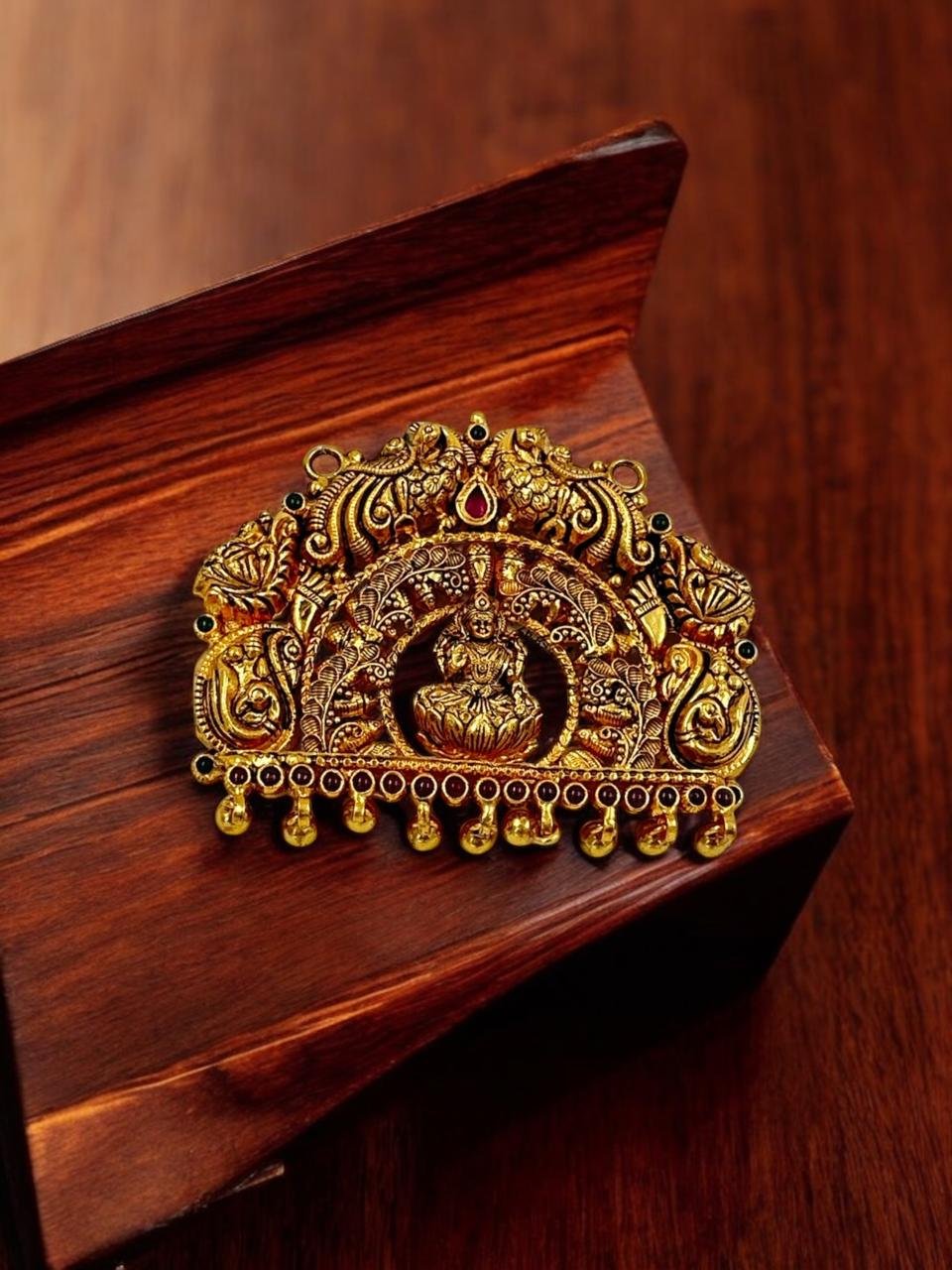Laxmi Devi Gold Polish Pendant