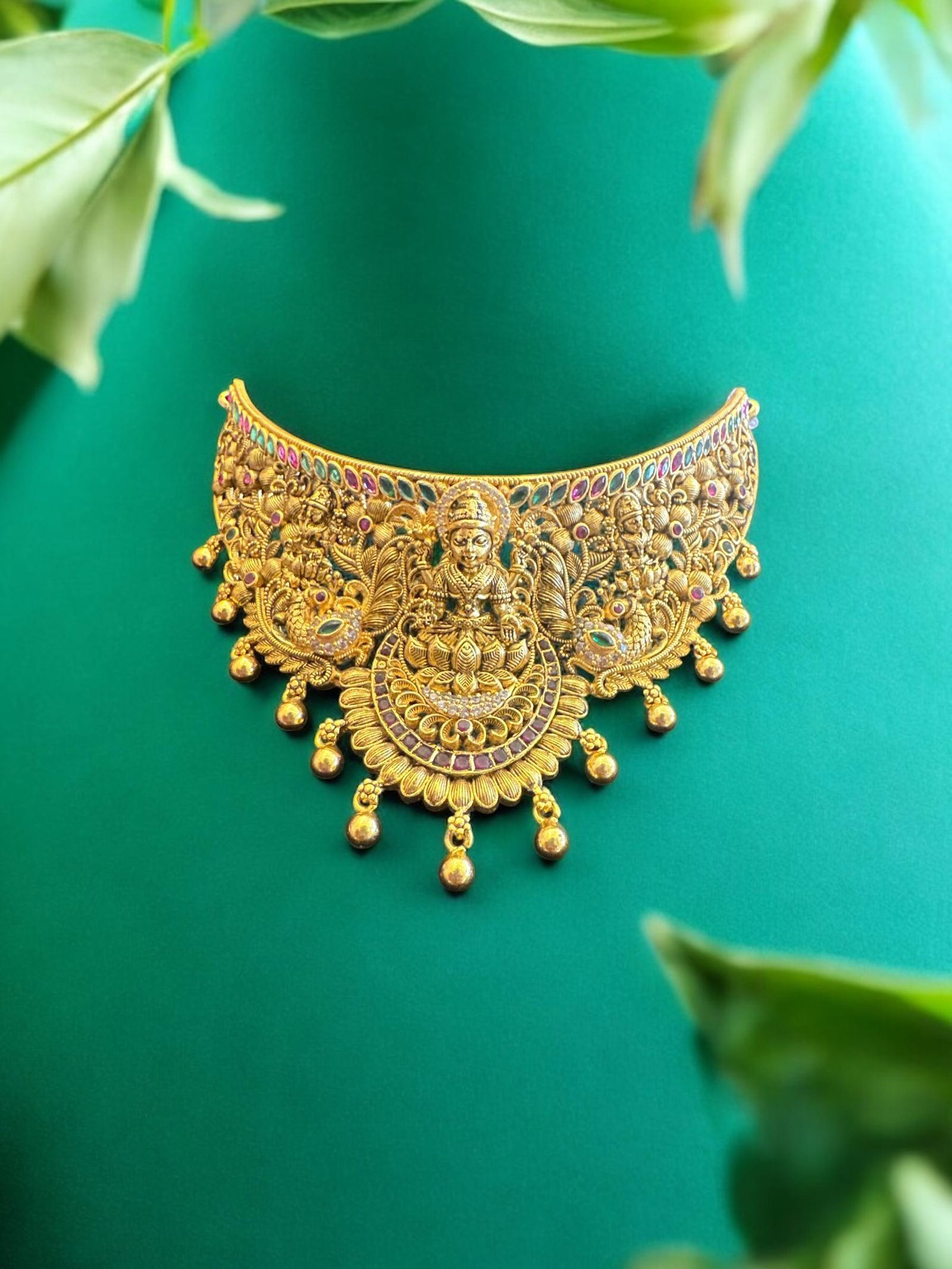Laxmi with peacock nakshi design Choker