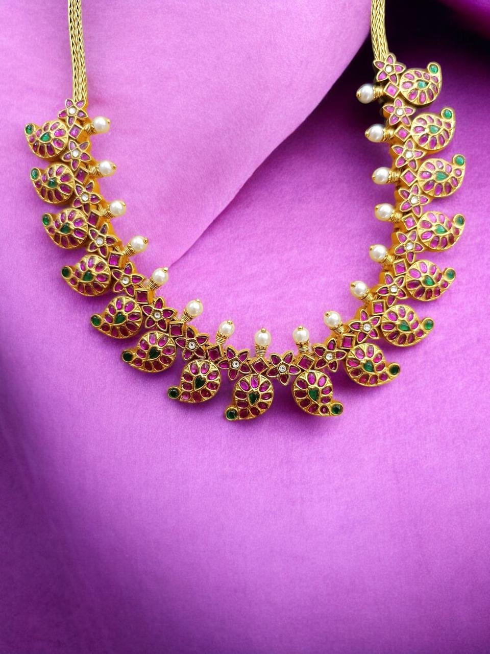 Mango Design Kundan Pearl Necklace