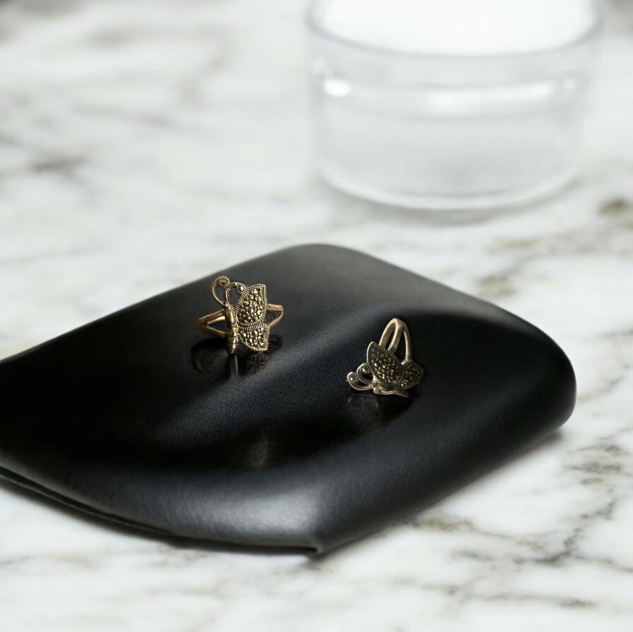 Marker Stones Oxidized Polish Ladies Ring