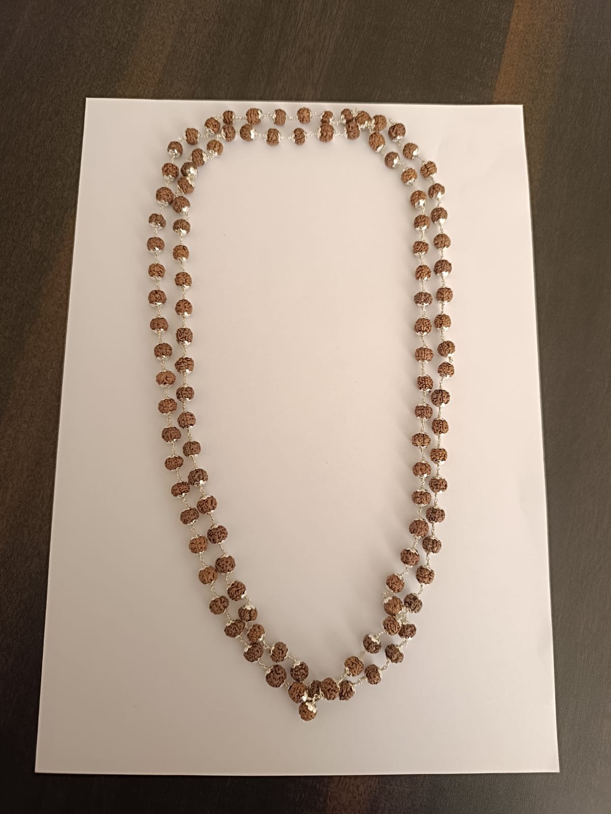 Men’s Chain with Rudraksha Silver Caps