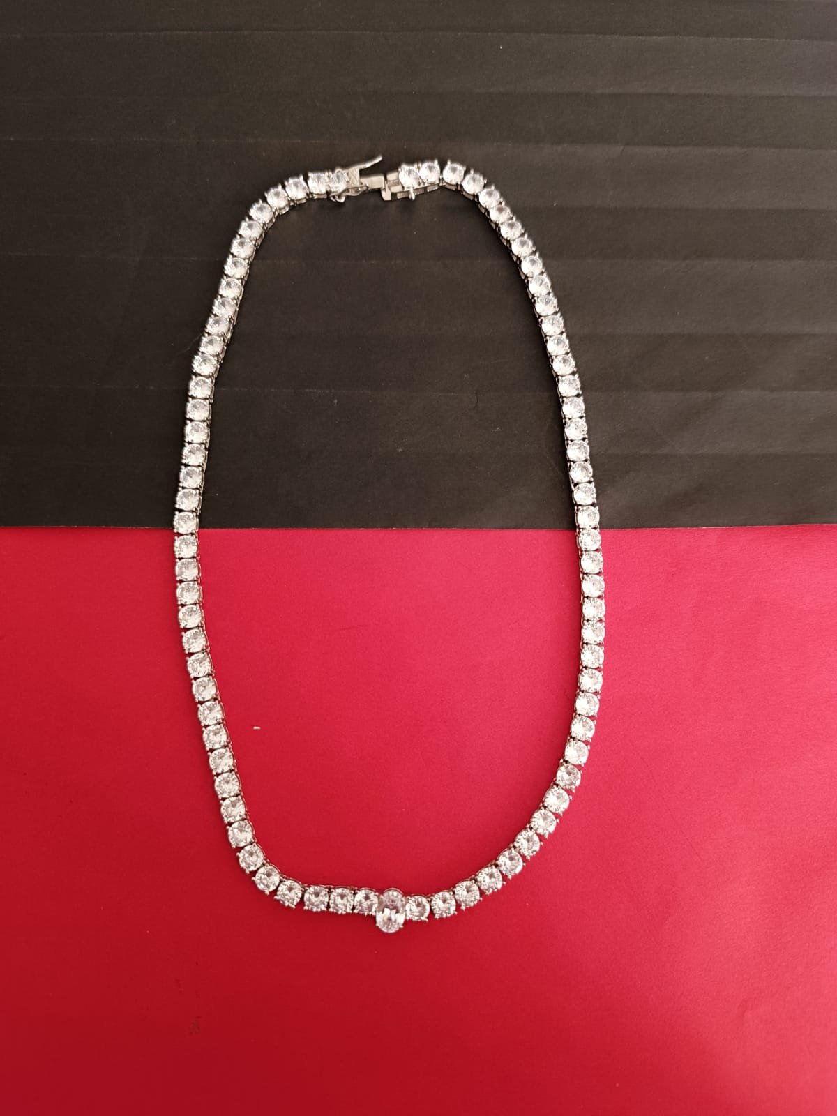 Moissanite Silver Polish Necklace