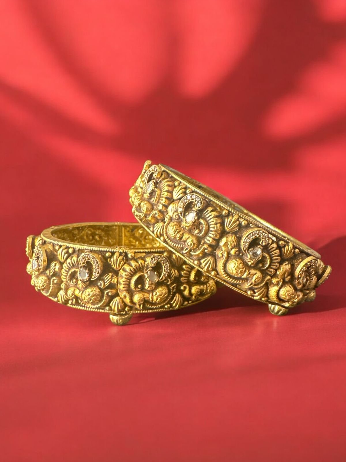 Nakshi design  scrow modal  bangles with gold polish