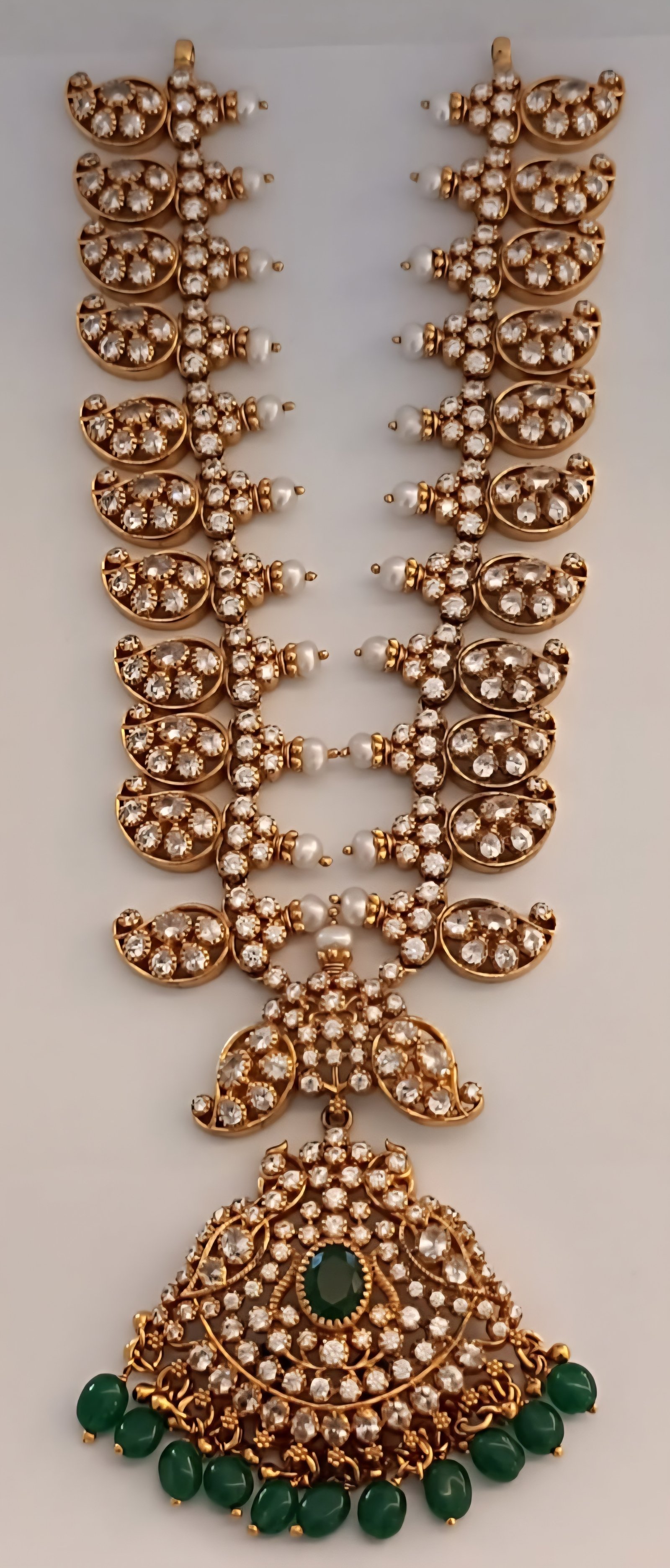 Necklace with Mango design and CZ stones