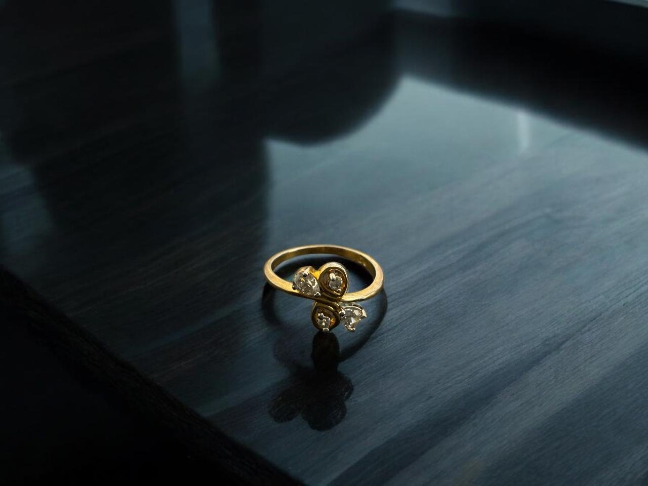 Premium CZ Gold Polish Ladies Ring