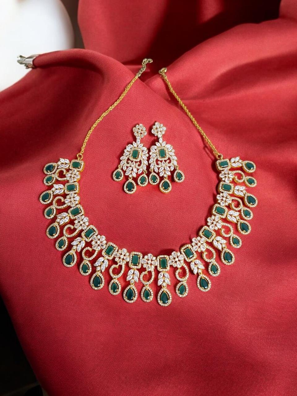 Premium CZ & Moissanite Necklace Set