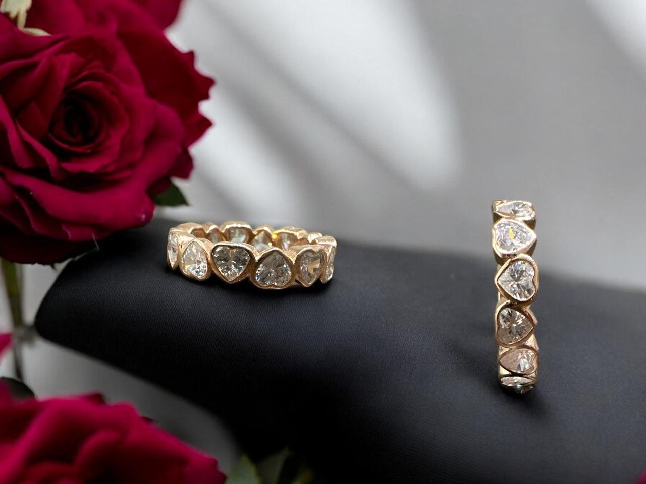 Premium CZ Rose Gold Polish Ladies Ring