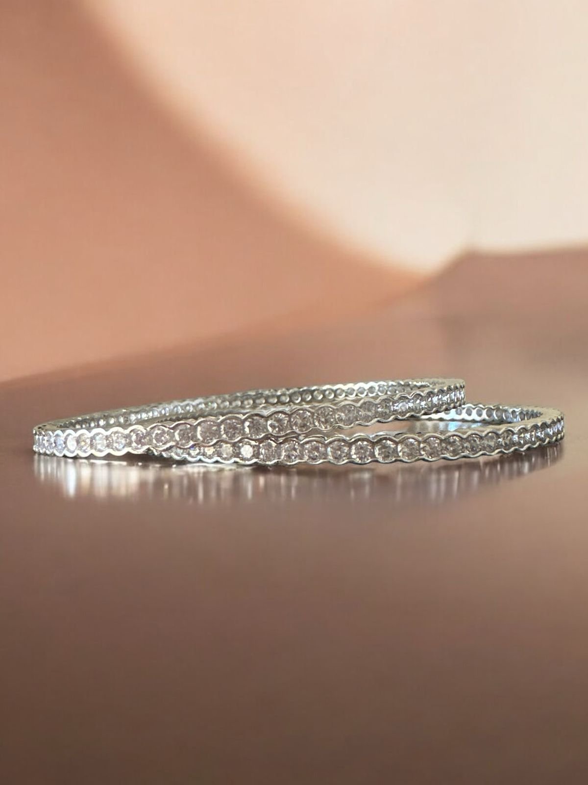 Premium cz stones with silver polish