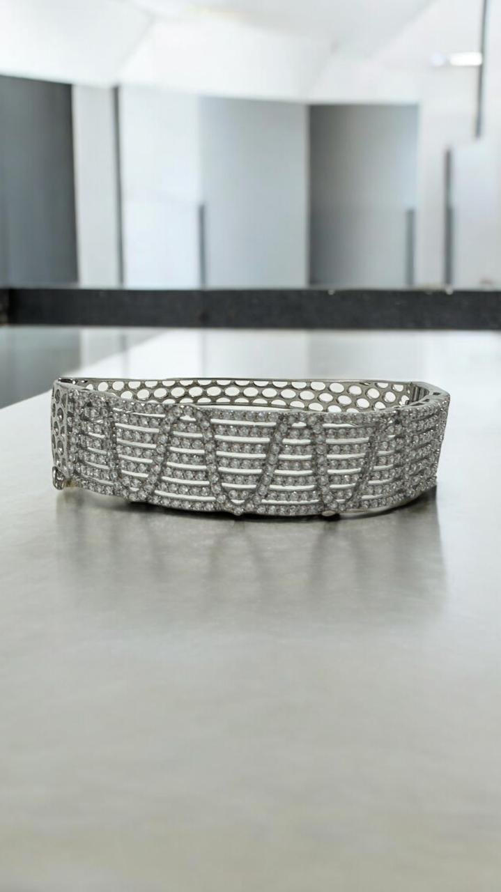 Premium cz stones with silver polish