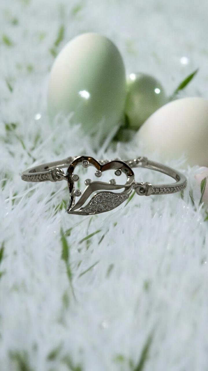 Premium cz stones with silver polish bracelet