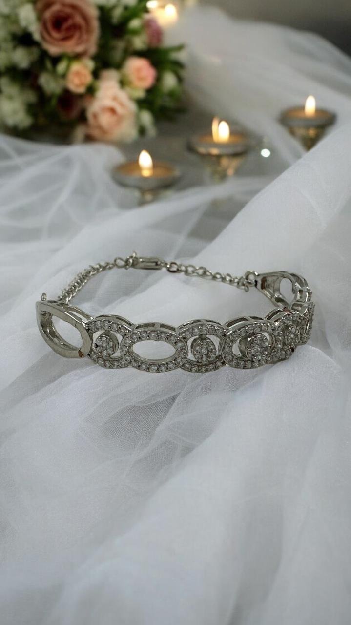 Premium cz stones with silver polish Bracelet