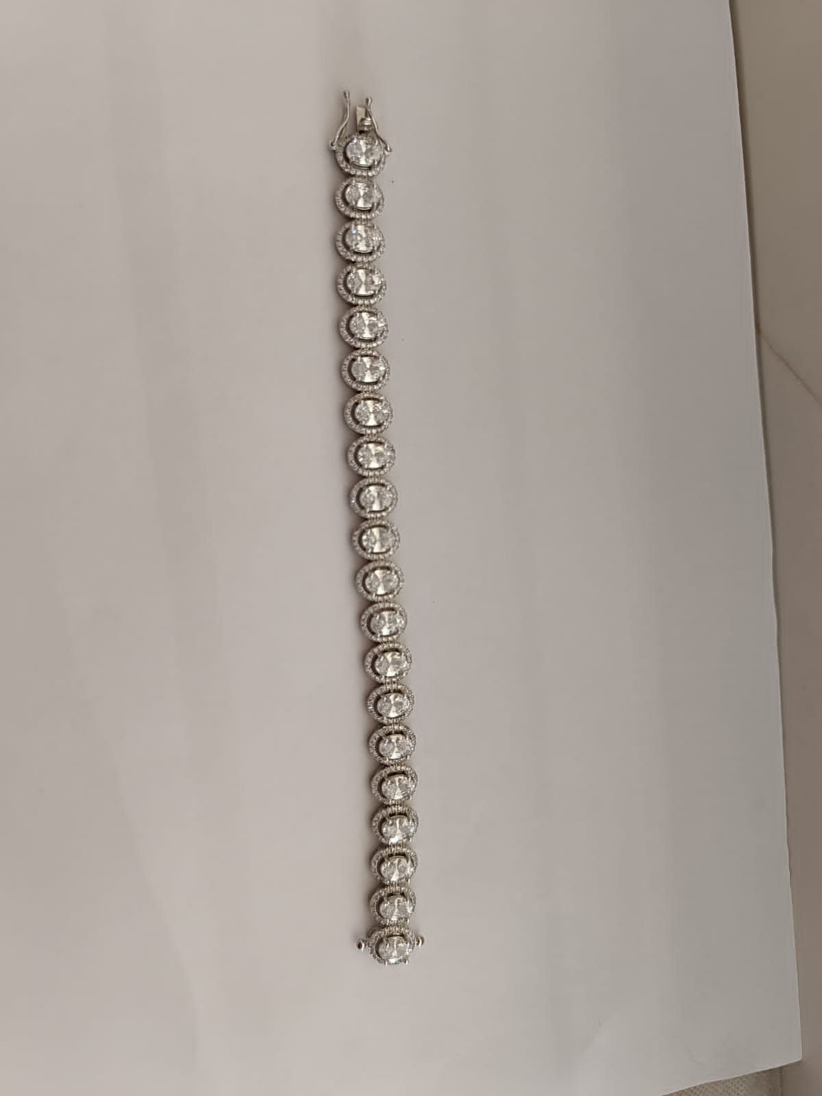 Premium cz stones with silver polish Ladies bracelet