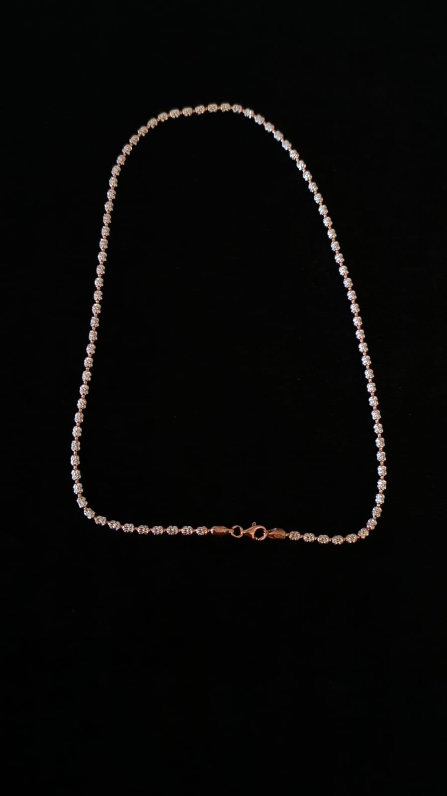 Premium CZ Women’s Chain with Rose Gold Polish