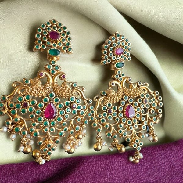 Royal Chandbali Gold-Polish Earrings