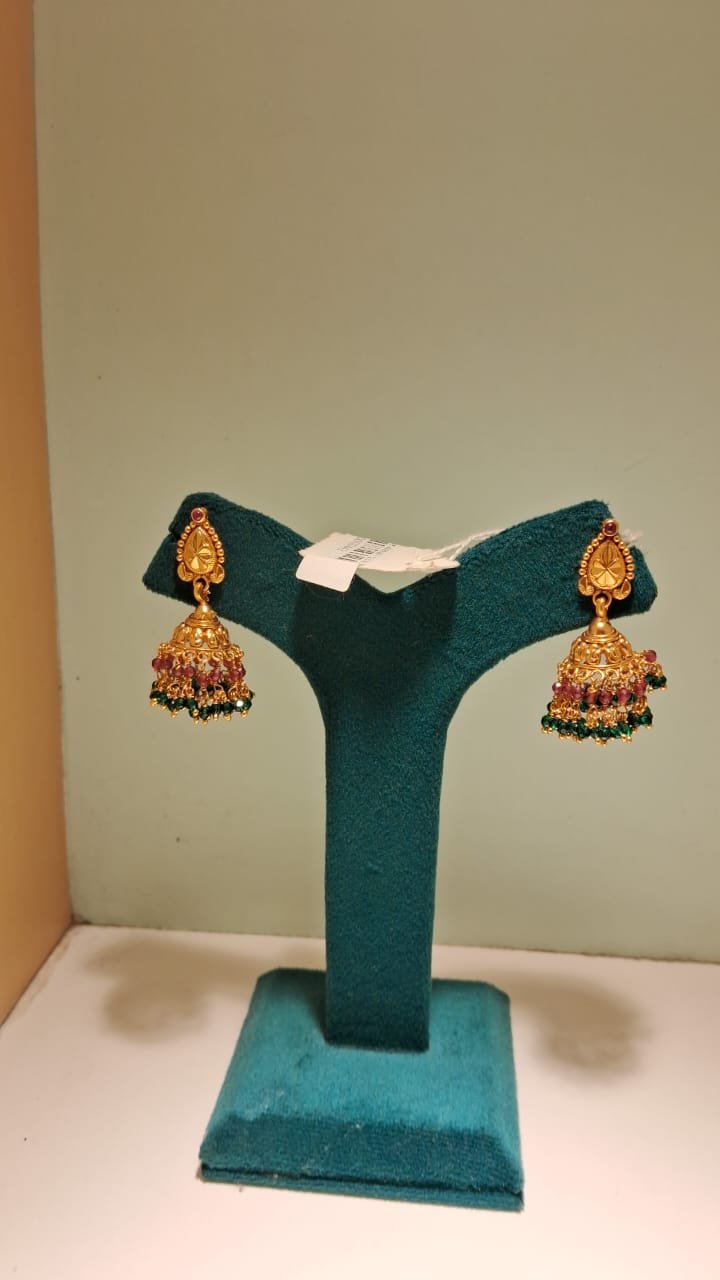 Royal Red & Green Beads Buttalu