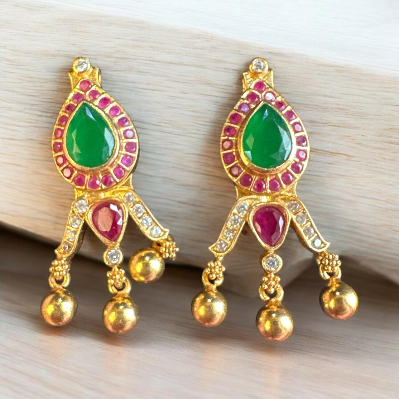 Ruby Green CZ Hangings