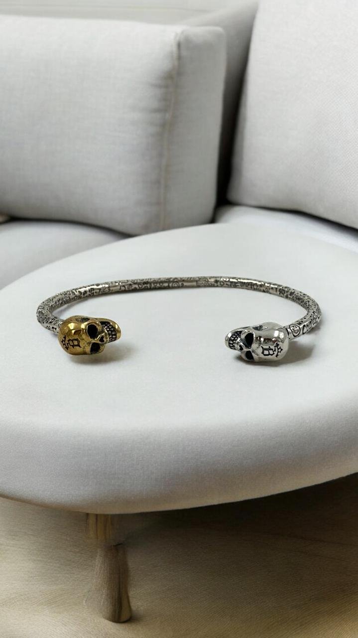 Silver & Antique Gold Polish Men’s Kada