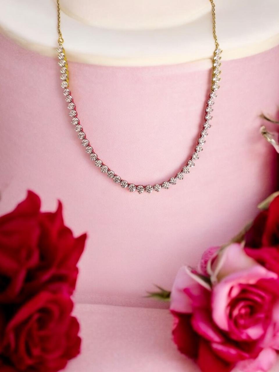 Single Line CZ Necklace