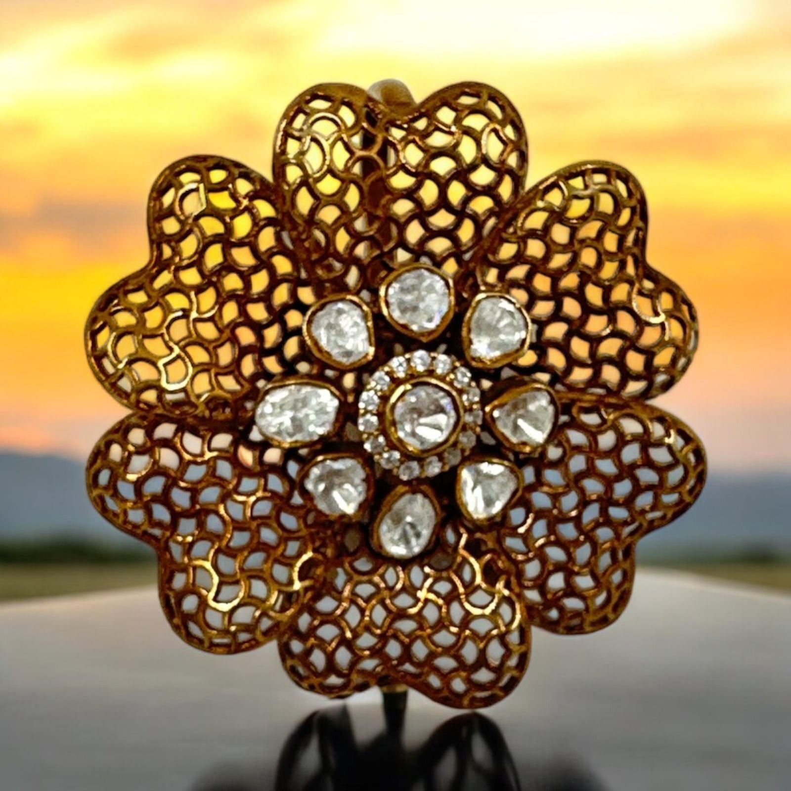 Victoria Pendant with Mozanite Stones