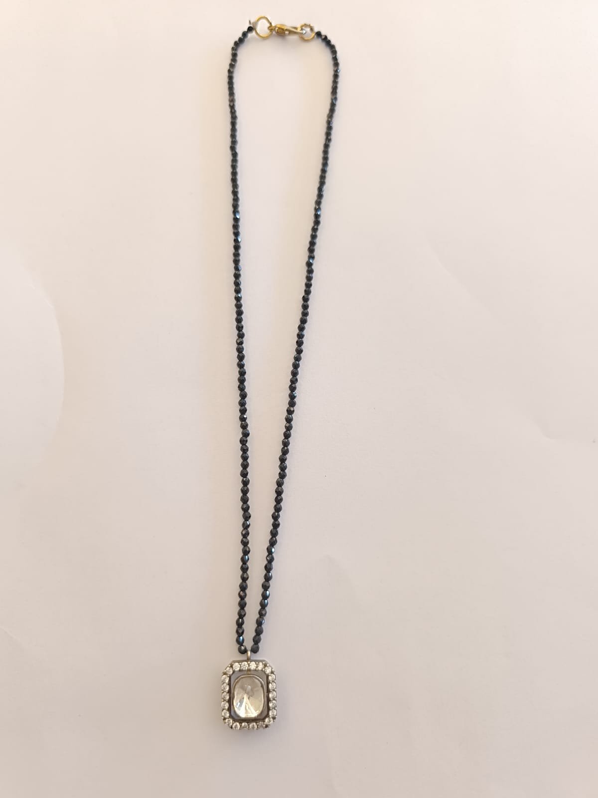 Victoria pendent with black beads chain  Victoria Polish