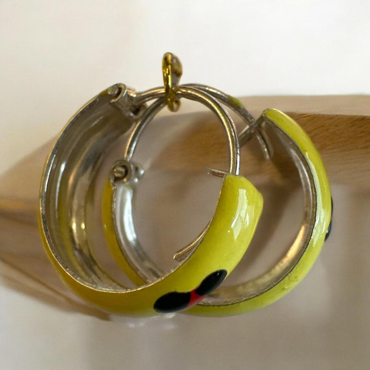 Yellow & Black Colour Earrings